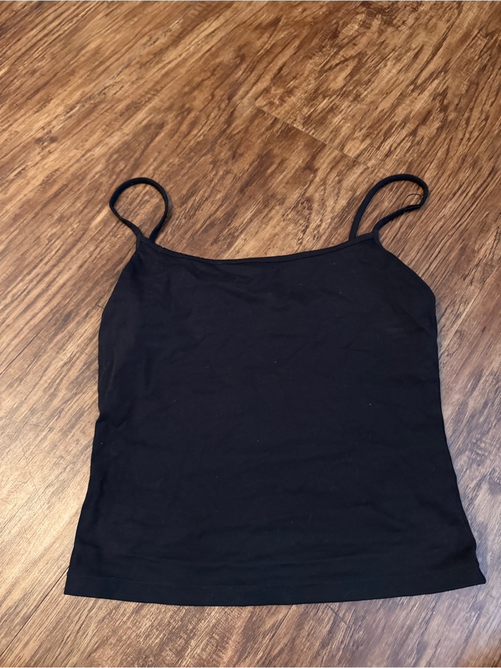 Garage Black Spaghetti Strap Camisole Crop Top